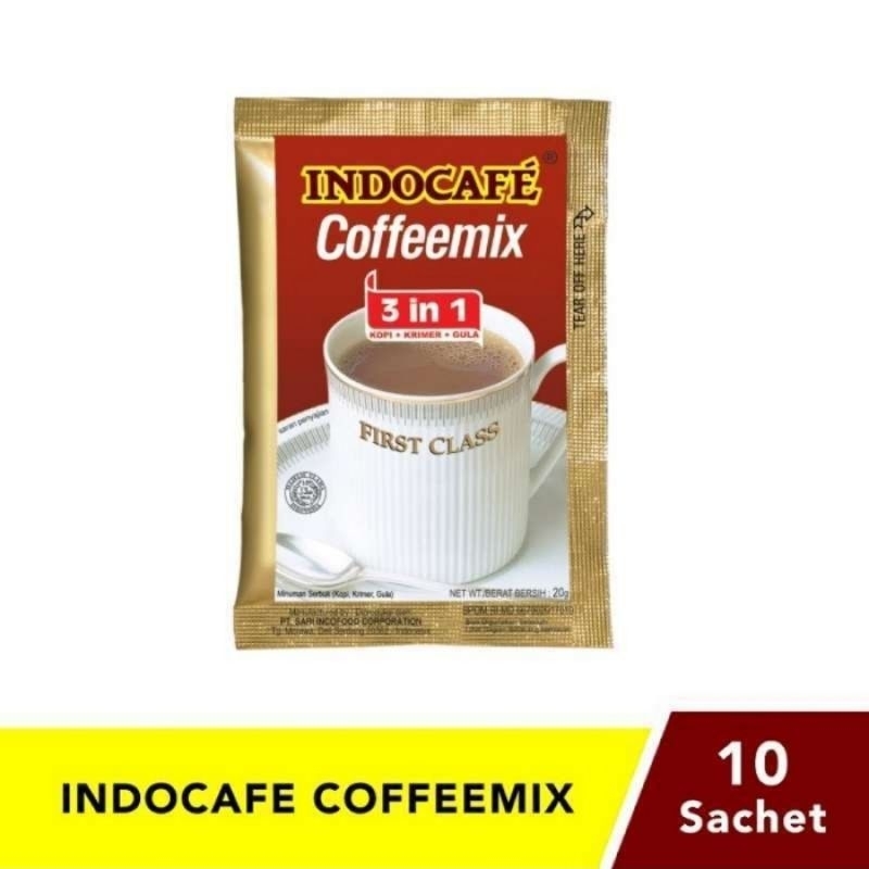 

INDOCAFE COFFE MIX 3 In 1 20gr 1 renceng ( isi 10 ) KOPI MIX