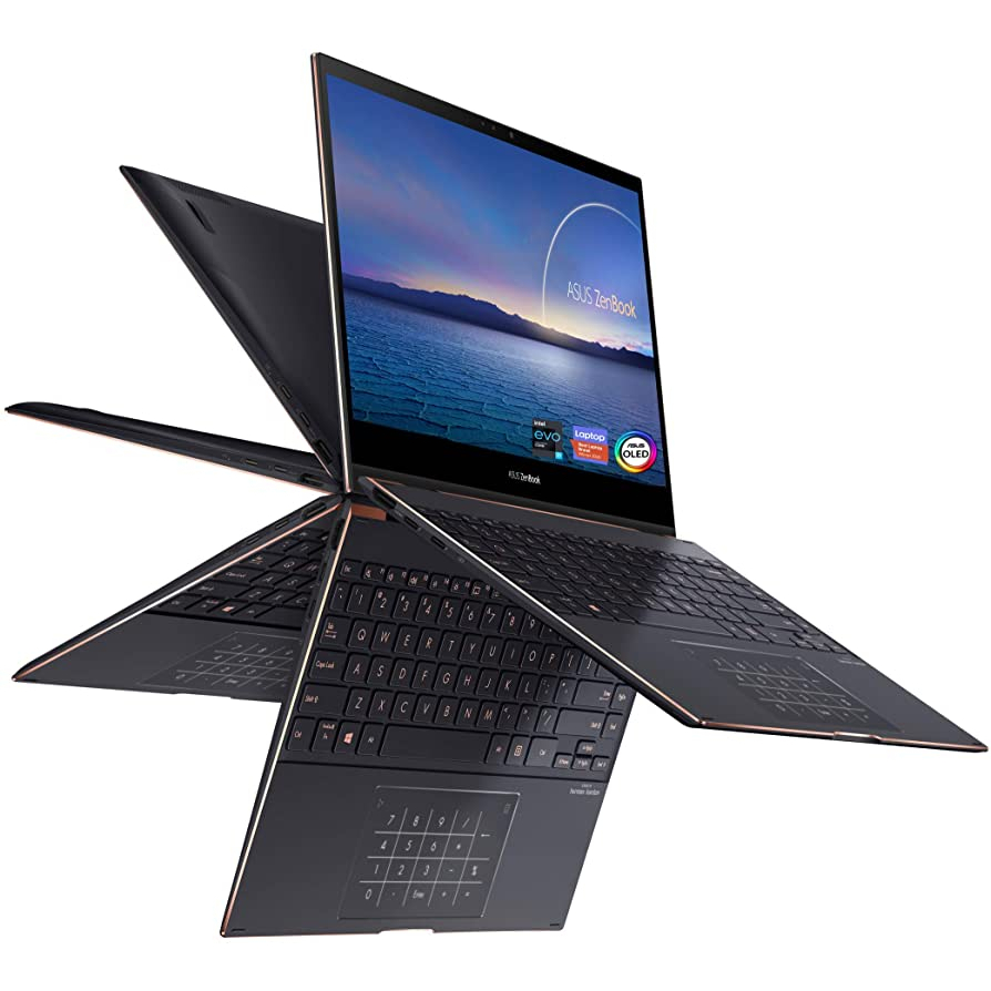LAPTOP ASUS ZENBOOK FLIP S UX371EA-XH77T (INTEL CORE I7-1165G7/16GB DDR4/1TB NVME M.2 SSD/INTEL IRIS