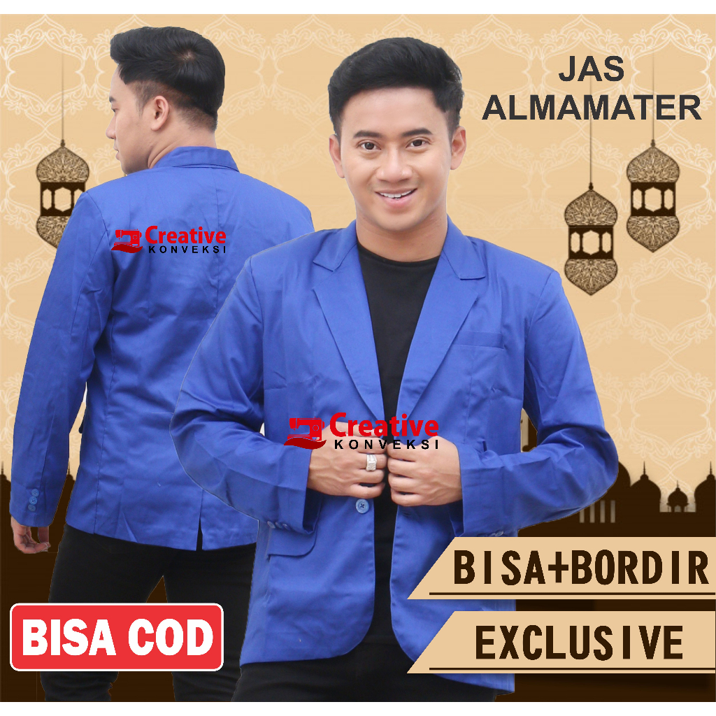 (BISA COD) JAS BIRU BENHUR FULL FURING custom desain / blazer full furing / JAS PARTAI / BLAZER KOMUNITAS