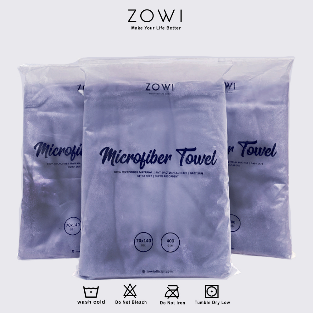 Handuk Mandi Microfiber ZOWI Daya Serap Tinggi