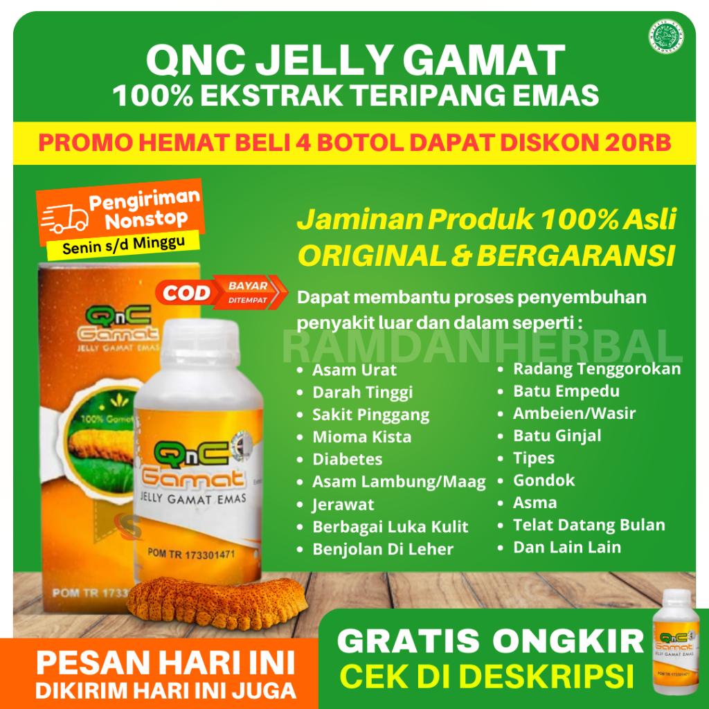 Jelly Gamat QnC - GRATIS ONGKIR - Jelly Gamat - Qnc Jelly Gamat