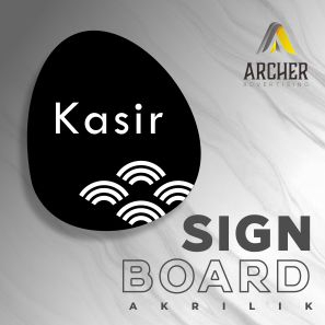 SIGN BOARD PAPAN PENUNJUK KASIR AKRILIK ACRYLIC