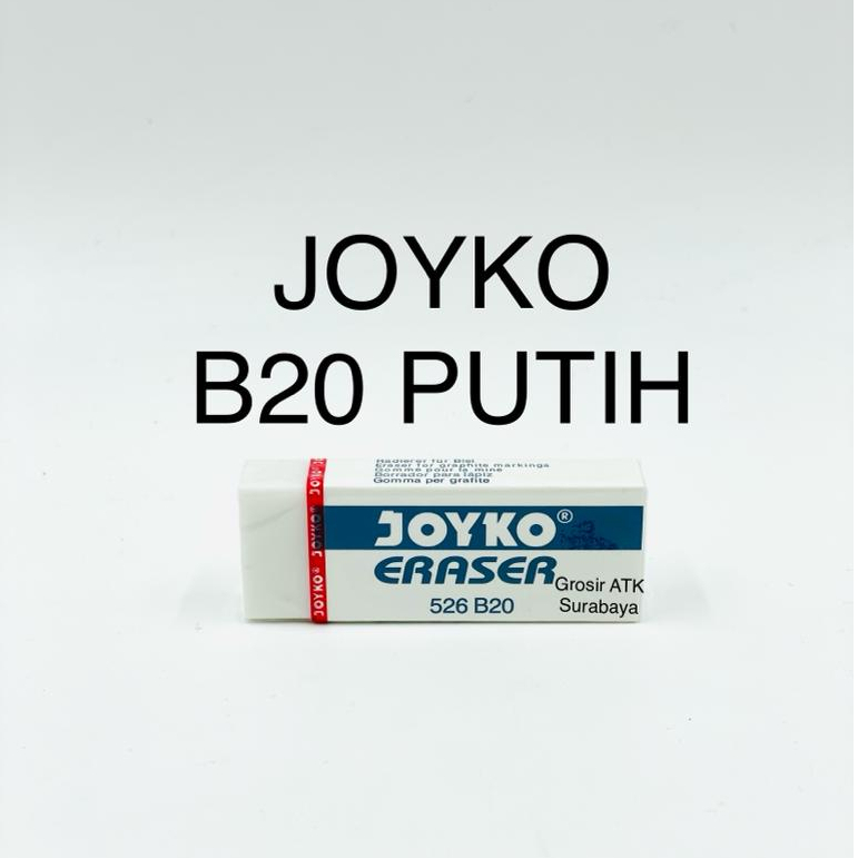 

Penghapus / Stip / Eraser Joyko Besar B20 / B 20 Putih / 526-B20 Putih