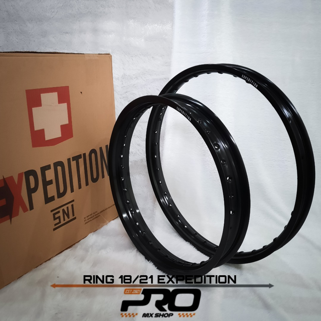 VELG 18/21 EXPEDITION HITAM RING 18.215 BELAKANG DAN 21.160 DEPAN EXPEDITION SERIES