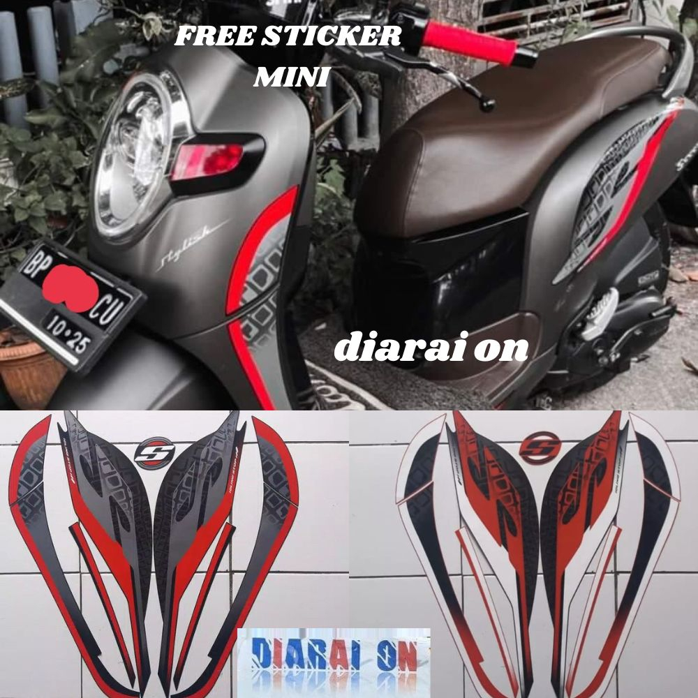 Striping Stiker Motor Scoopy Sporty - Scoopy 2019 Murah