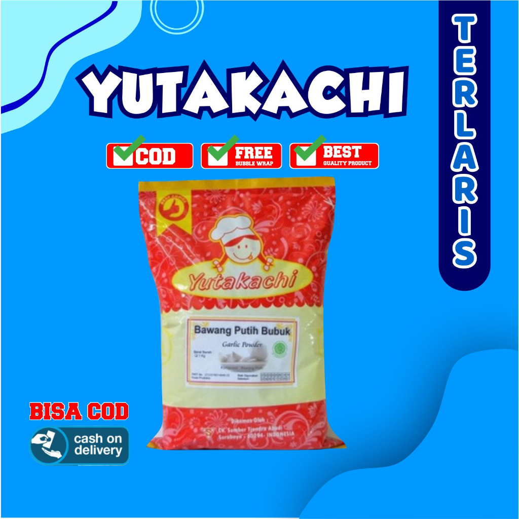 BAWANG PUTIH BUBUK 1KG YUTAKACHI (GARLIC POWDER, PUSAT BUMBU, REMPAH ALAMI, BALADO, CABE BUBUK)