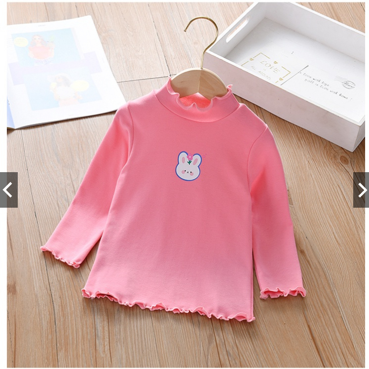 KAOS ANAK CEWEK HIGH NECK ANAK BUNNY LOV / ATASAN TOP ANAK PEREMPUAN USIA 1-5 TAHUN