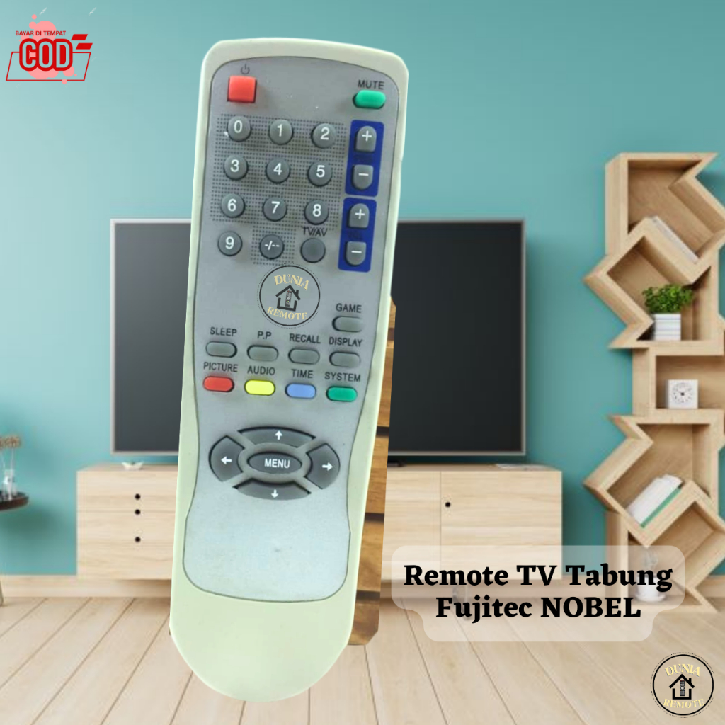 Remot Remote TV Tabung FUJITEC NOBEL Tanpa setting GRADE ORI