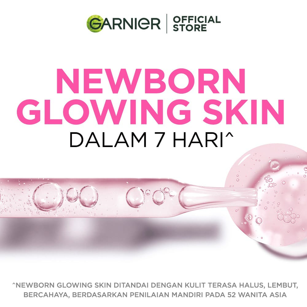 SERUM Garnier SAKURA Glow White Hyaluron 30x Booster Serum PINK - Kemasan Botol 30 ml / 15 ml - Skin Care Pencerah Wajah BPOM Putih Glowing