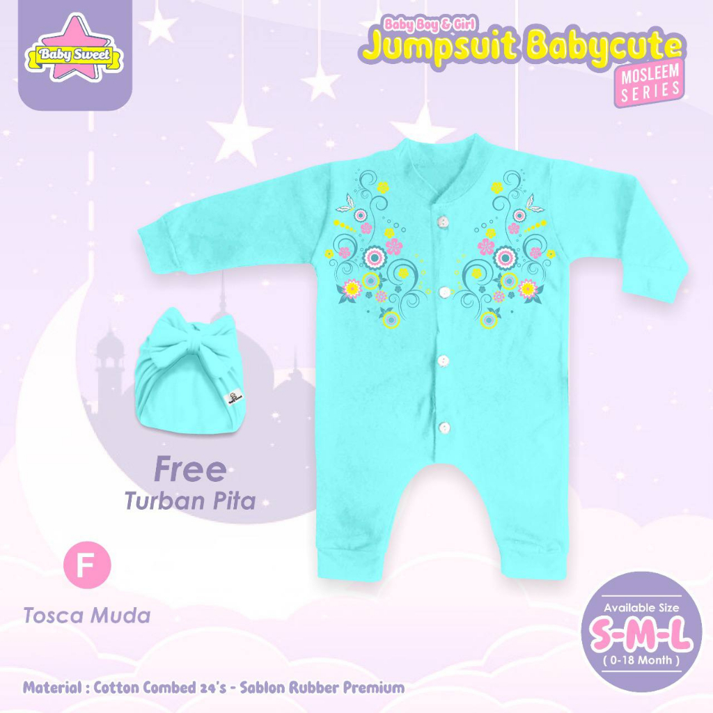 Jumpsuit baby gril an boy Baby cute Moslem by Babysweet