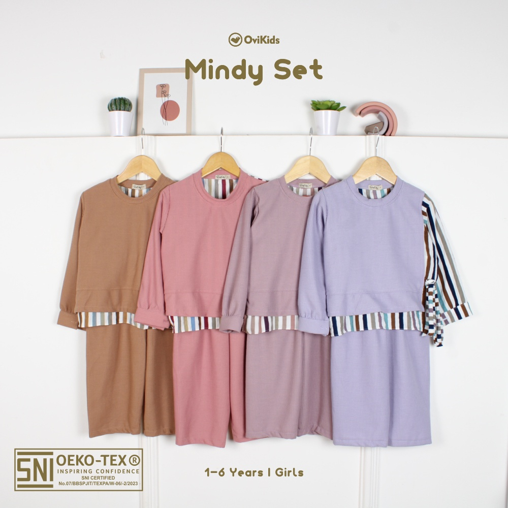 PROMO 12.12 PROMO BAJU LEBARAN MAKAREEM MINDY Setelan Panjang Anak Perempuan (2-8 Tahun) SETELAN BAJU MUSLIM PANJANG ANAK EDISI BAJU LEBARAN OVIKIDS