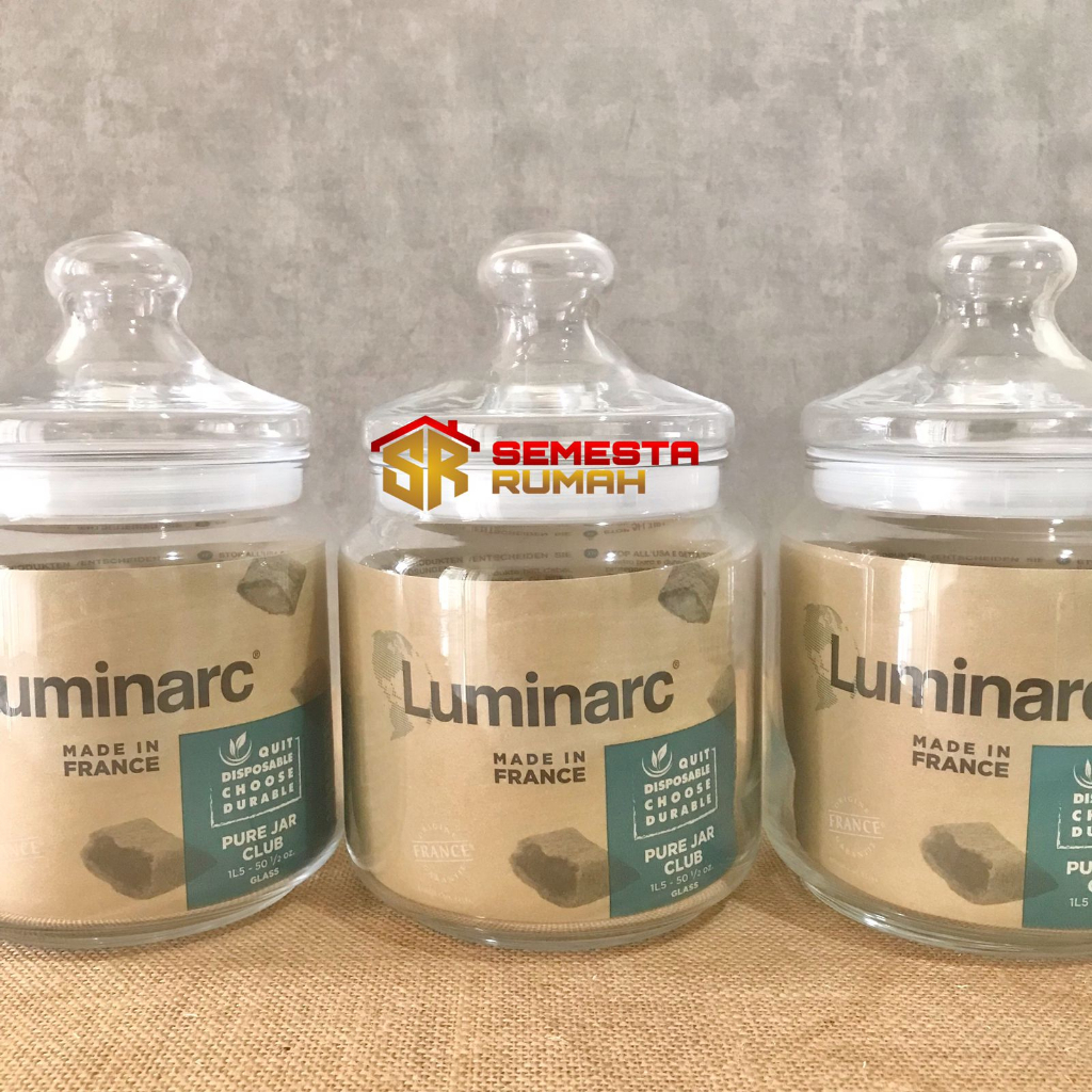 TOPLES LUMINARC BIG CLUB 1.5 L / GLASS JAR / TOPLES KACA TRANSPARAN