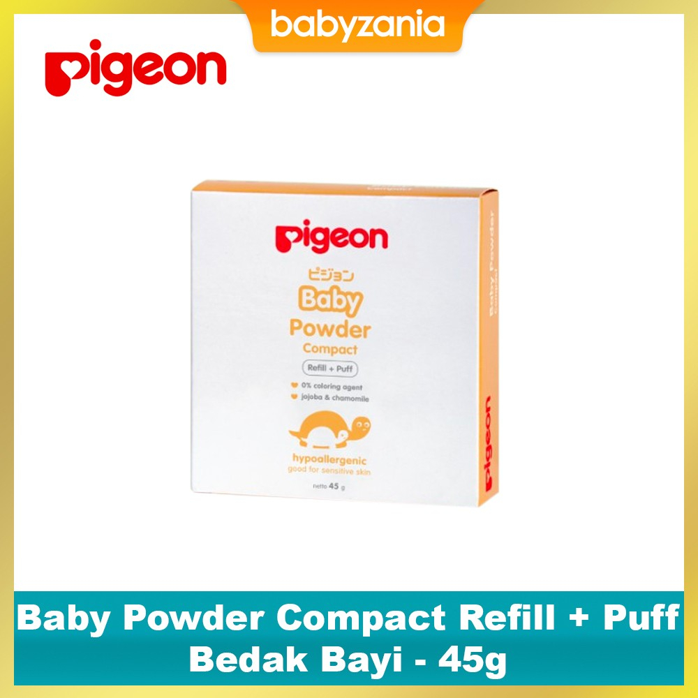 Pigeon Baby Powder Compact Bedak Bayi Refill + Puff - 45 gr