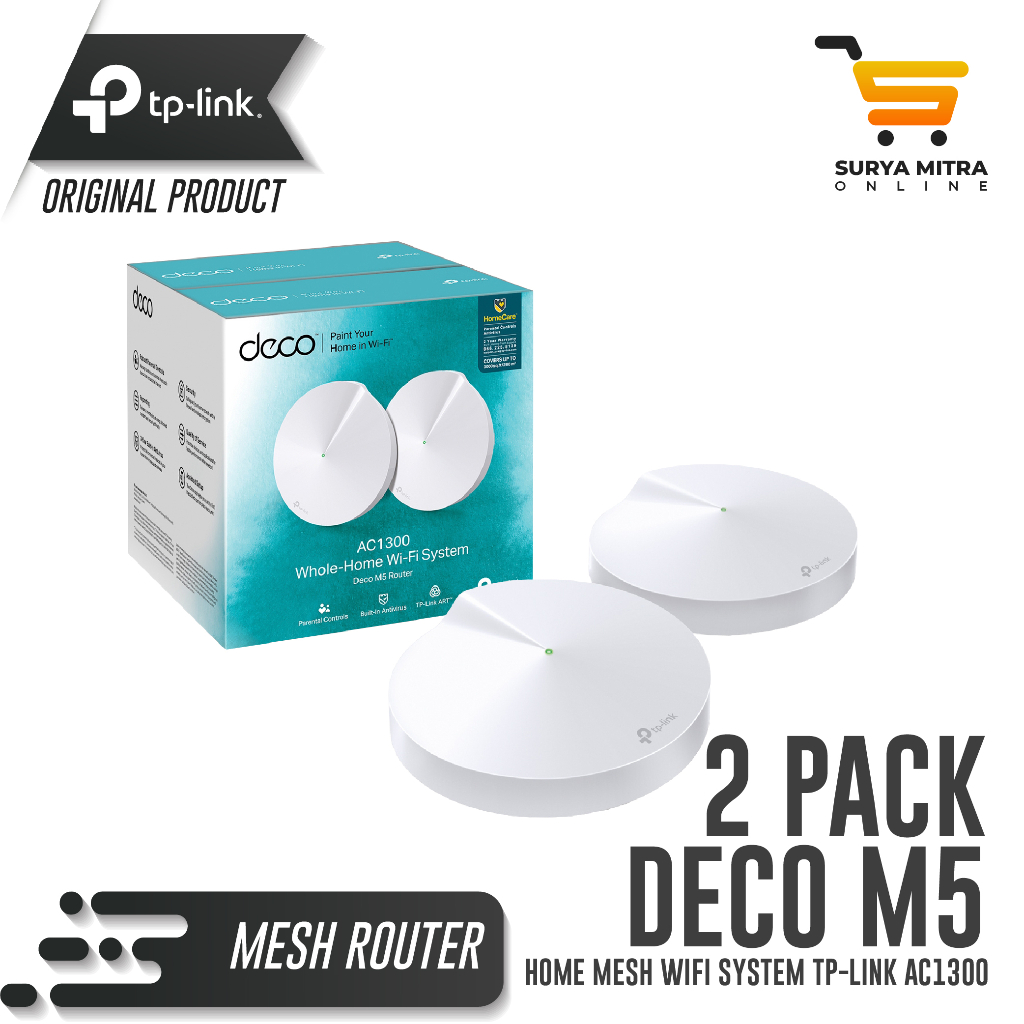 TP-Link DECO M5 AC1300 Whole Home Mesh Wi-Fi System (2-Pack)