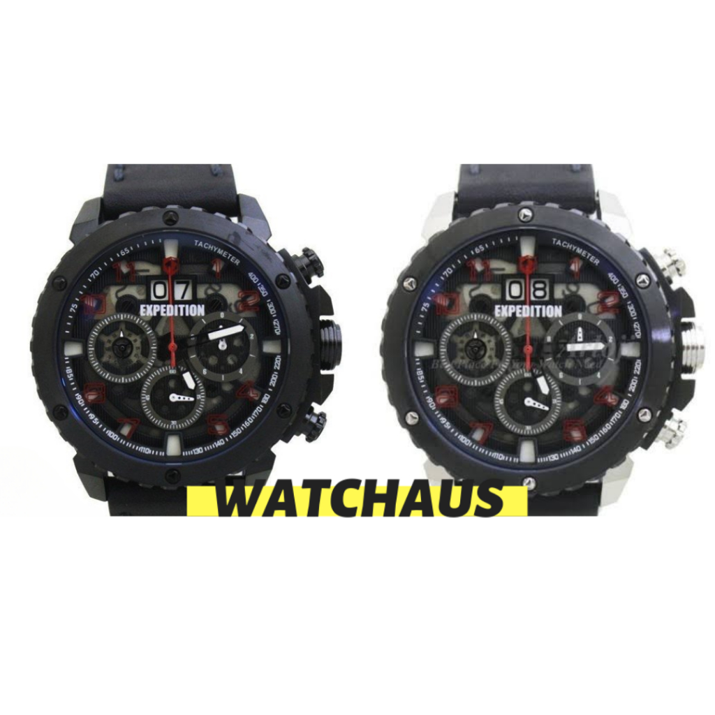 JAM TANGAN PRIA EXPEDITION E6669 E 6669 MCL CHRONOGRAPH LEATHER STRAP