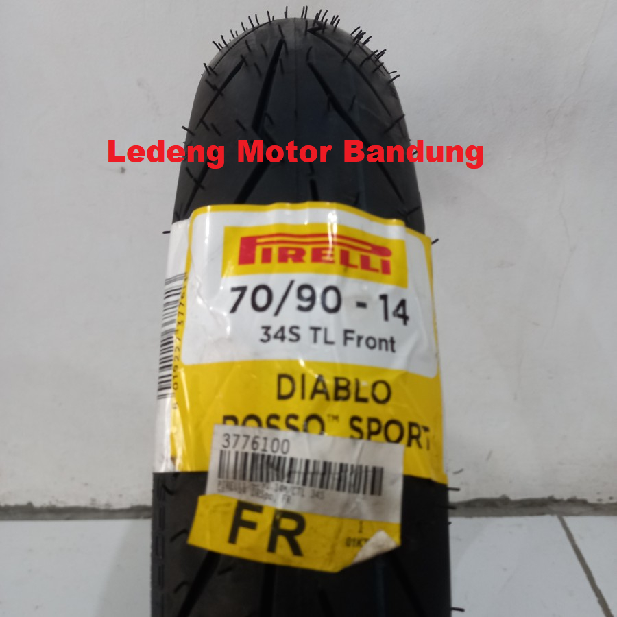 Pirelli 70/90-14 Diablo Rosso Sport Ban Depan Tubeless Motor Matic 34S