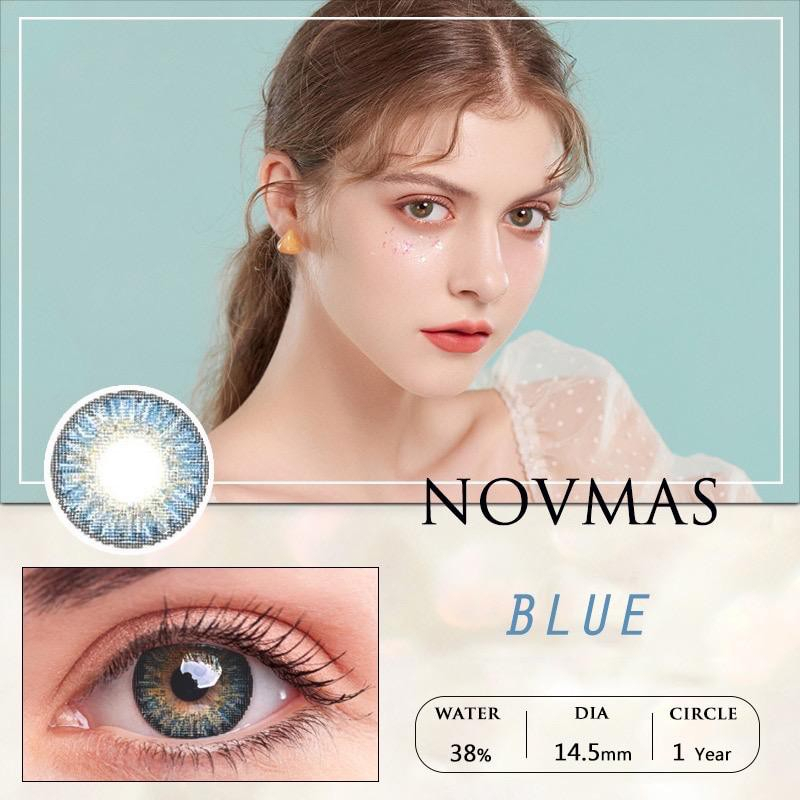 Softlens Novmas 14,2mm Seri 023-3T3F Contact Lenses The Most Hot Selling 12 Colors Eye Color / Kontak Lens No Minus