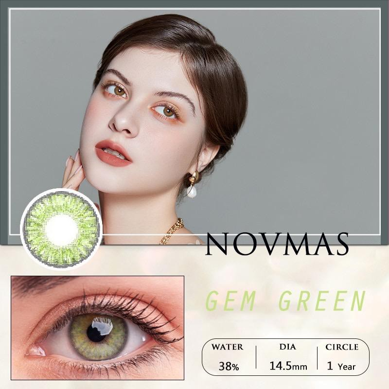 Softlens Novmas 14,2mm Seri 023-3T3F Contact Lenses The Most Hot Selling 12 Colors Eye Color / Kontak Lens No Minus