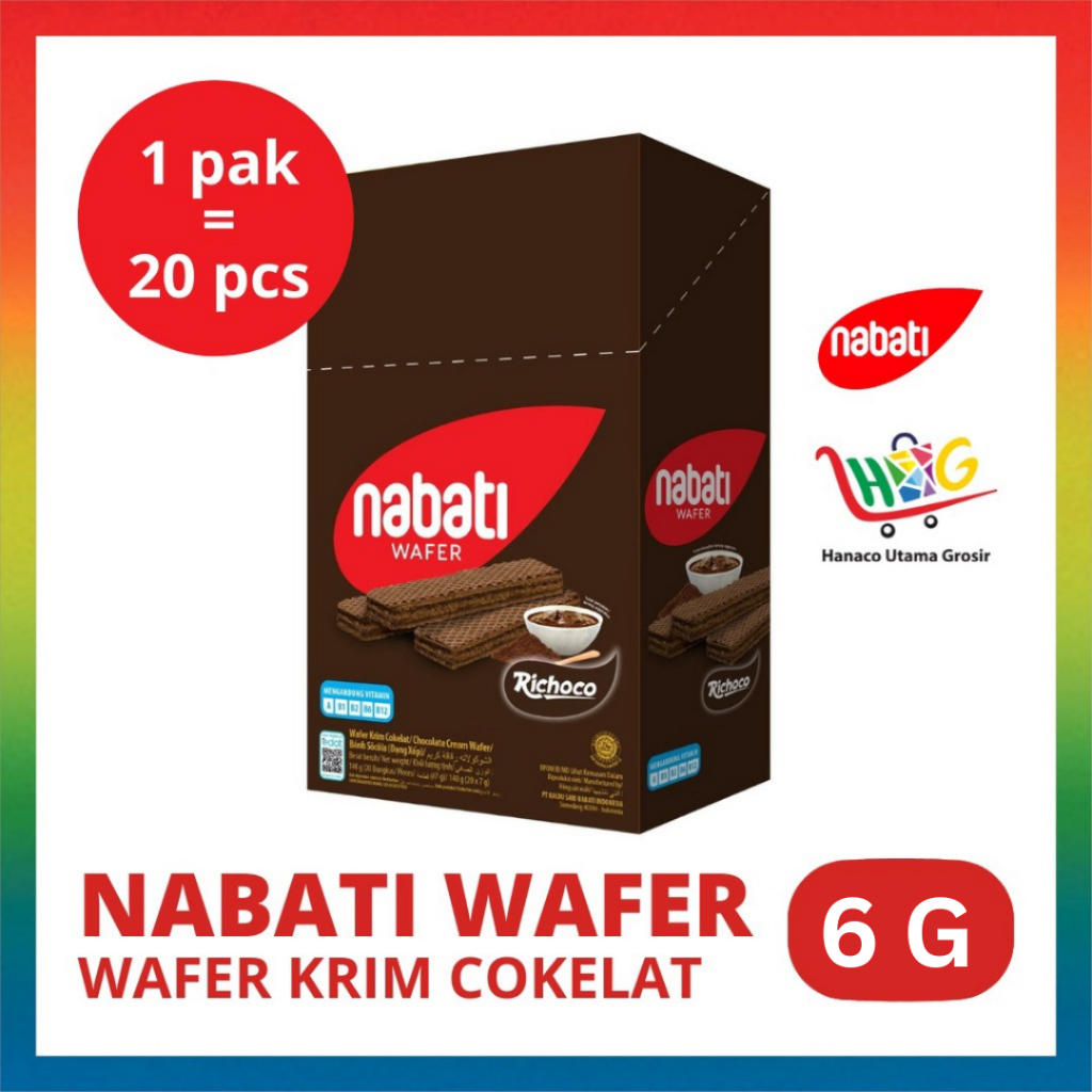 NABATI Wafer Richeese/Rhichoco 20 x 6g [1 Box]