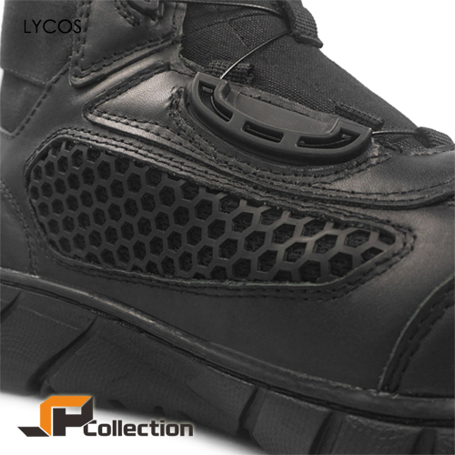 Sepatu Boot PDL Tactical Tali Putar Milestone Lycos Bahan Full Kulit Asli Motif Sarang Tawon BOA Standart Jatah TNI POLRI