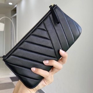 [Instant/Same Day] 75602  Ori TB sheepskin women's long zipper purse Long wallet  qianbao