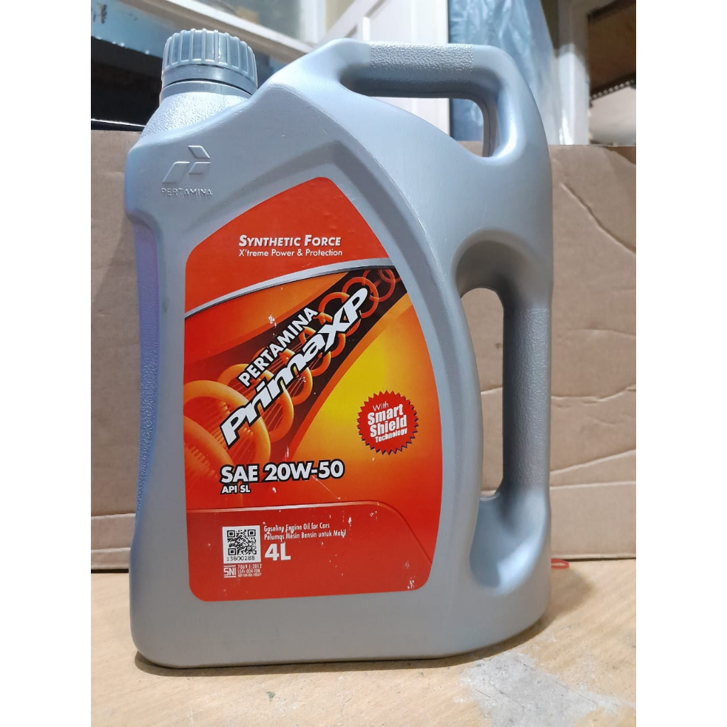 OLI MOBIL PRIMA XP SAE 20 W - 50 4 LITER ORIGINAL PERTAMINA
