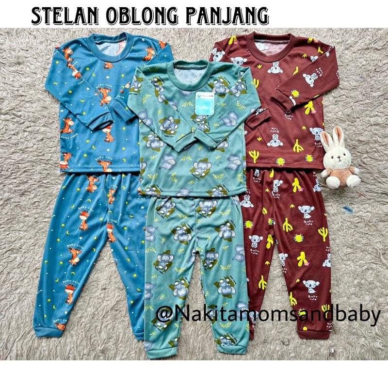 Stelan oblong Panjang Pendek baju celana bayi 1-3 Tahun SNI Baby Cute 3 stel promo 8.8