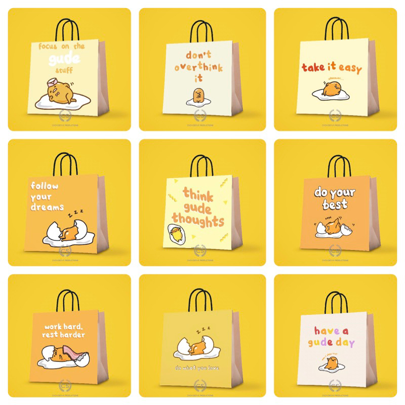 

Paper Bag Custom Cheviostar Gudetama Goodie Bag Ualng Tahun Anak Tas Kado Tas Kertas Hampers Birthday Shopping Bag
