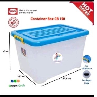 KONTAINER BOX / KONTAINER BAJU ARSIP SERBAGUNA SHINPO CB 150