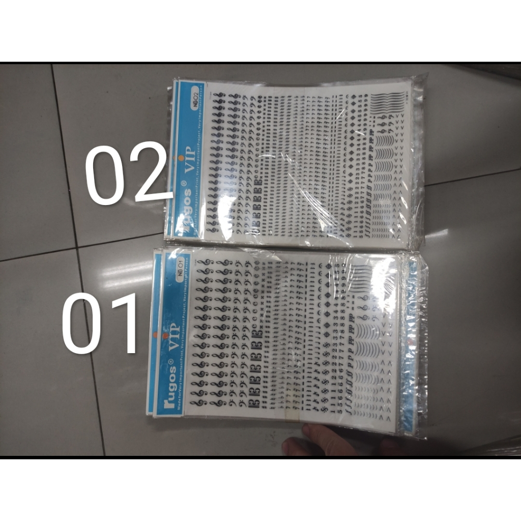 

rugos not balok / music per lembar( 5 macam kode) harga satuan