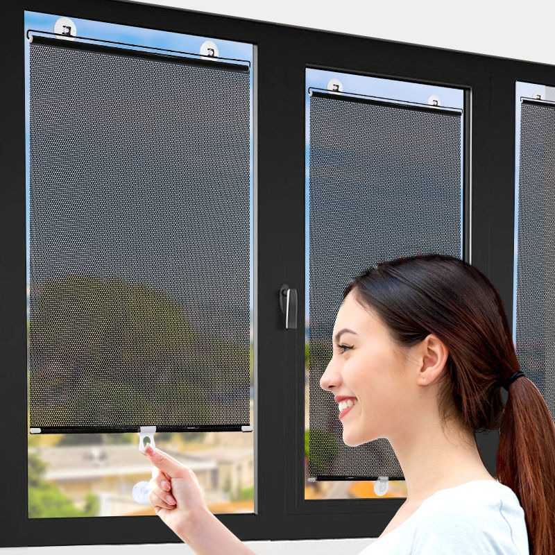 Tirai Penahan Sinar Matahari Roller Blind Curtain 58x125cm Kain Penutup Jendela Pintu Rumah Anti UV 