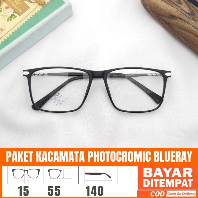 Kacamata 2309 Lensa Antiradiasi Photocromic Blueray