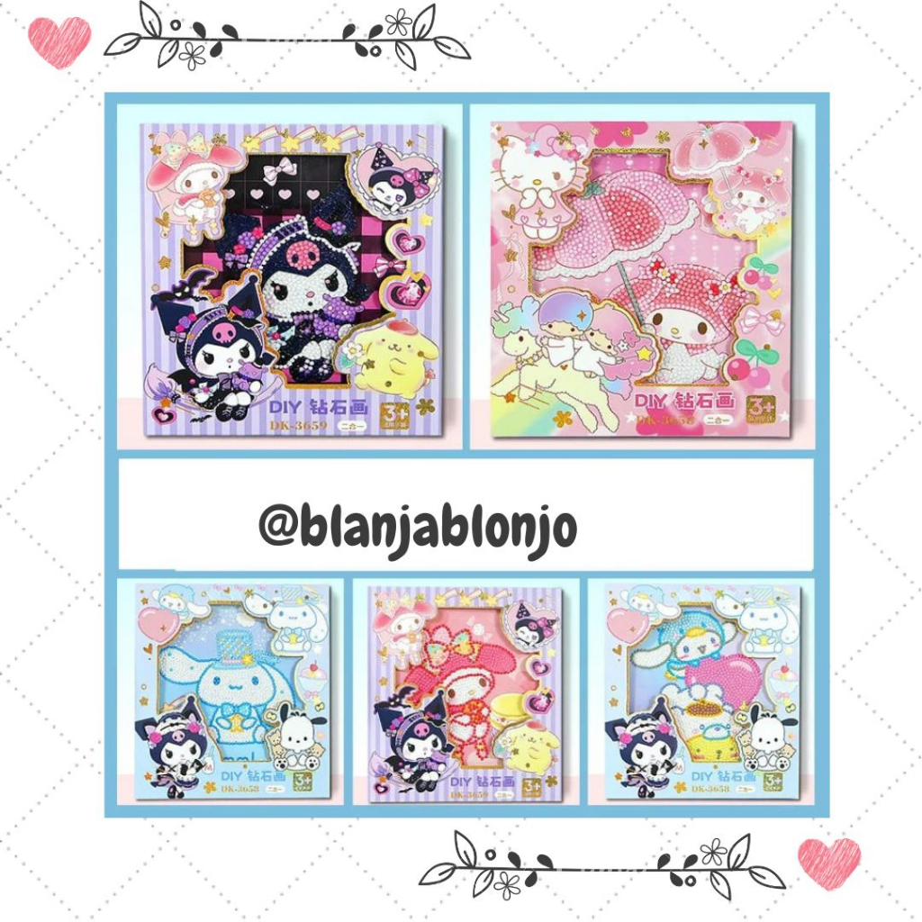 

Sticker Diamond Painting DIY Anak Sanrio Sparkle Beads