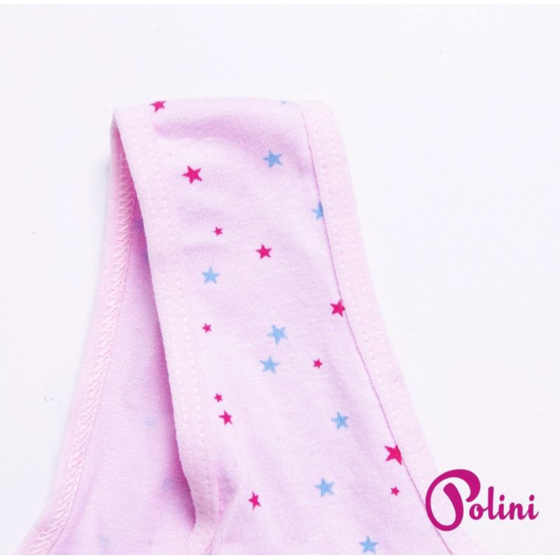 Polini Miniset Anak Perempuan Pita Motif Polkadot Katun Import 970