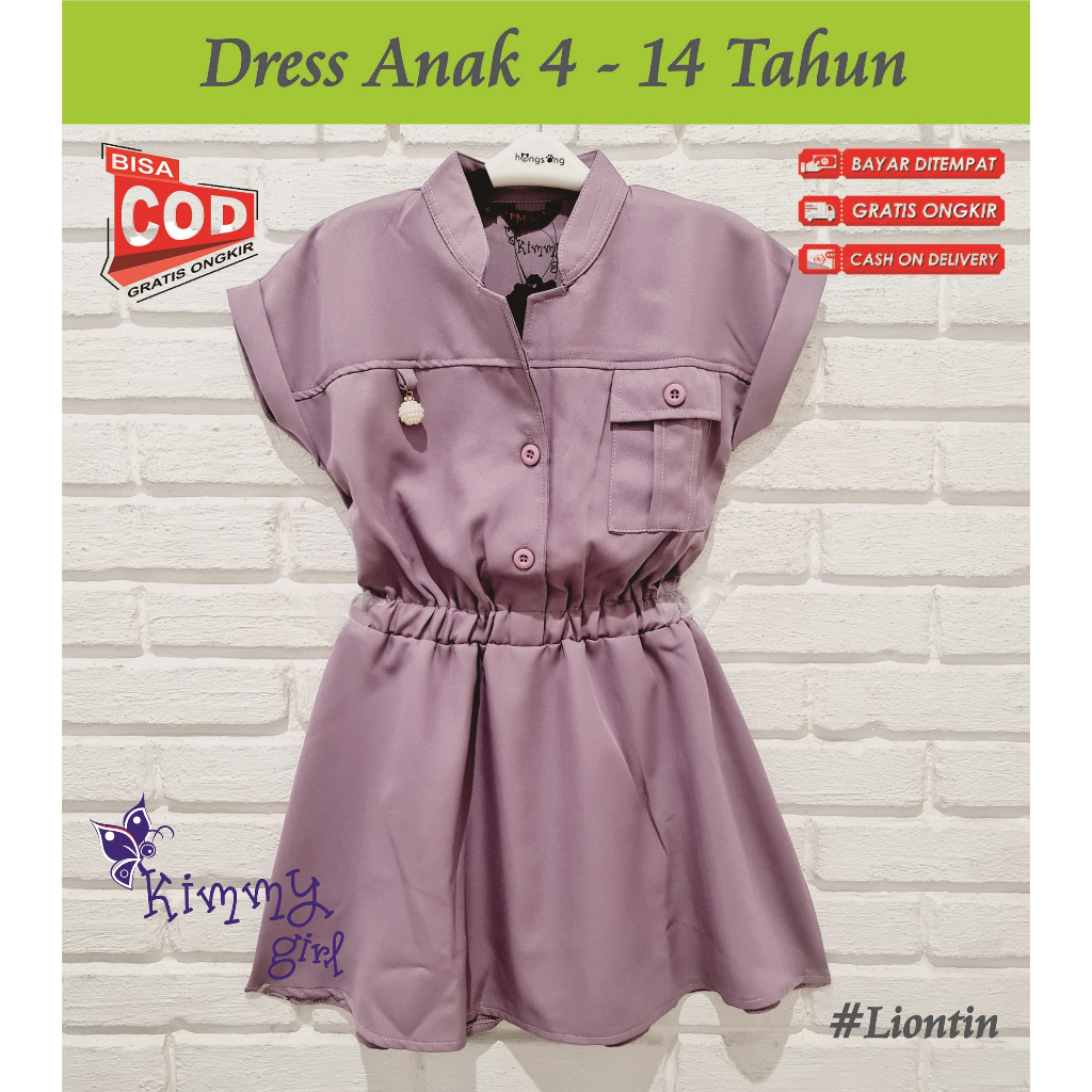 Juan Luis DRESS ANAK CEWEK UMUR 4-14 TAHUN || LIONTIN