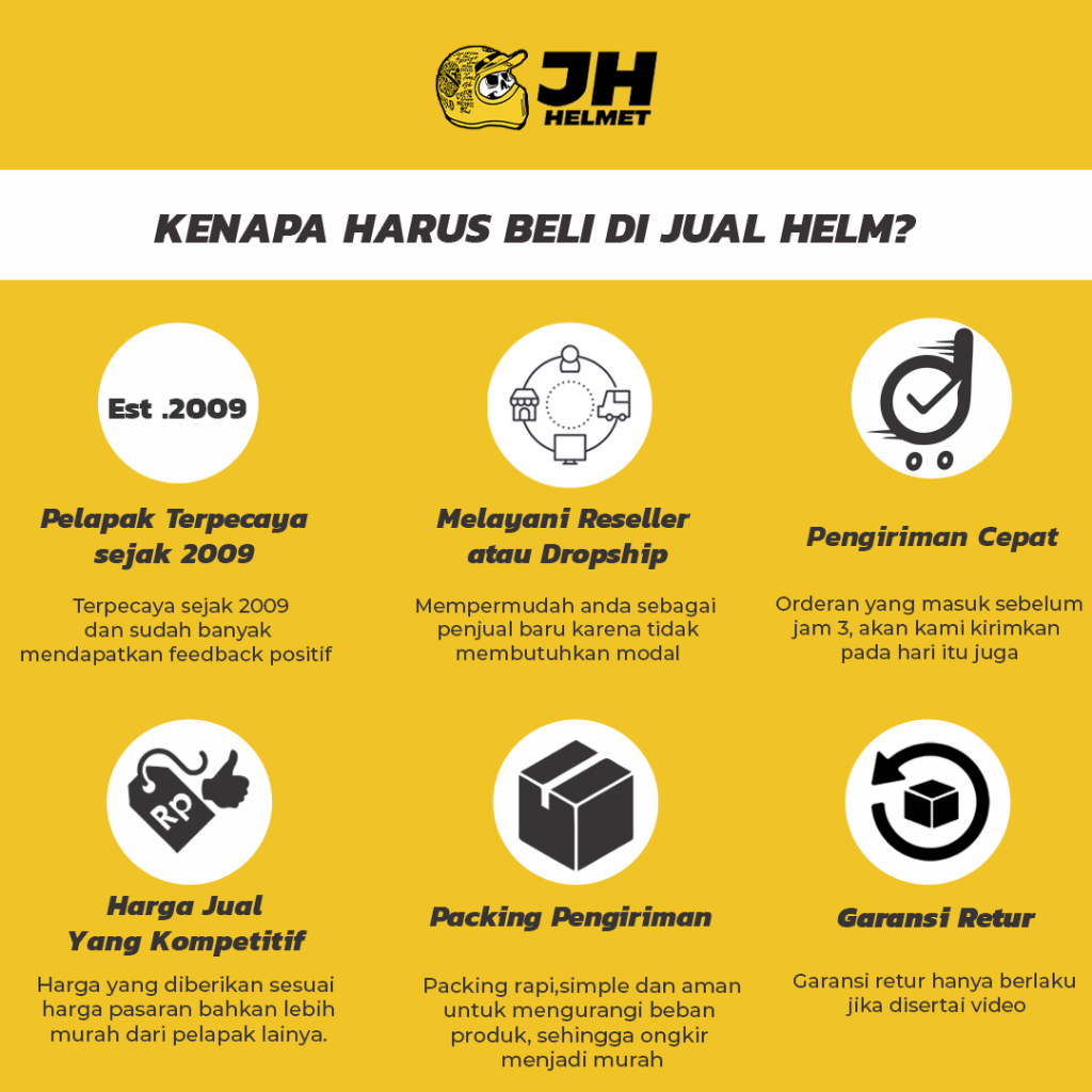 Helm Cakil HBC 23 Retro Full Face + FREE | Helm Full Face | JUAL HELM