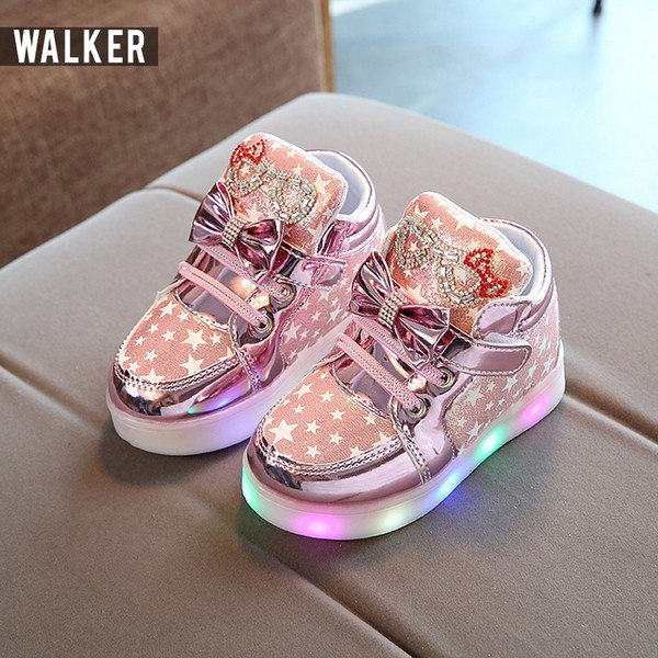 LID3025 – Sepatu Sport Anak Perempuan Casual Bayi Dengan Lampu LED Sekolah- Your Affordable Quality!