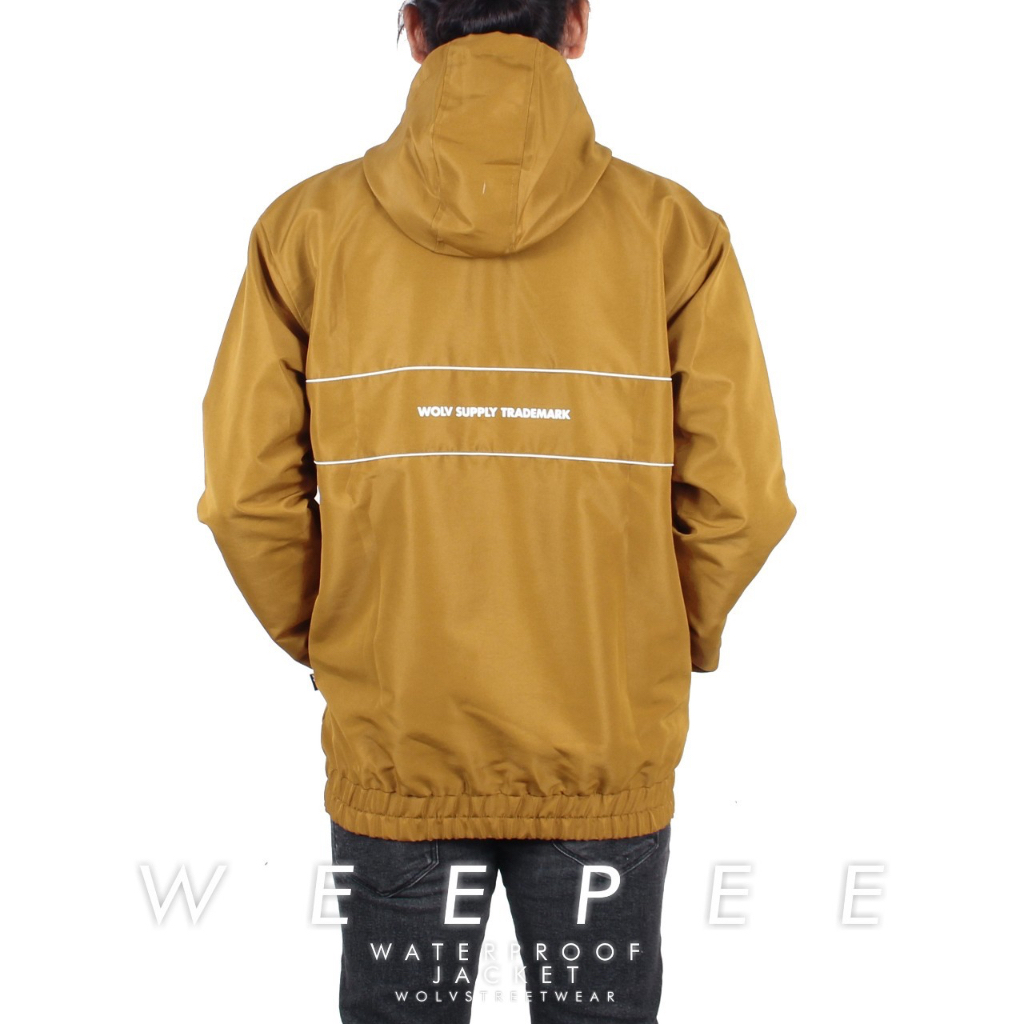 Weepee Caramel - Jaket Waterpoof Jaket Anti Air Jaket Wolv Jaket Outdoor