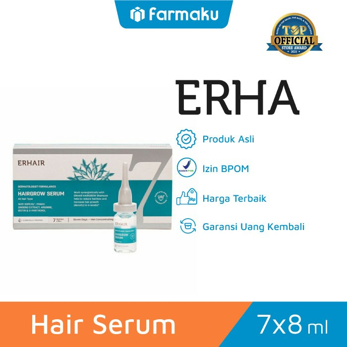 Erhair Hairgrow Serum Penumbuh Rambut Anti Rontok 7x8 ml