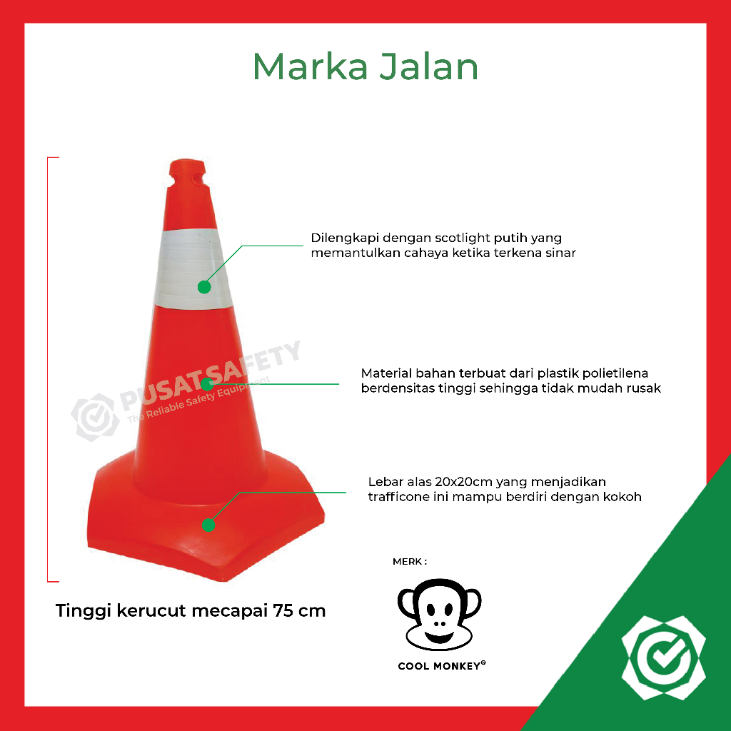 Traffic Safety Cone 75 cm Cool Monkey