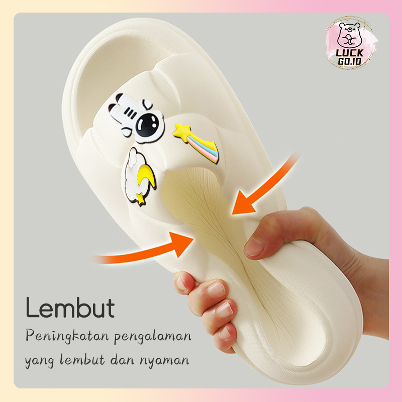 Sandal Jelly Wanita Import Sandal Terbaru 2022 Murah Soft Slippers Sandal Slop Elastic Empuk / Kamar Nyaman Tebal Rumah Anti Slip High Quality EVA