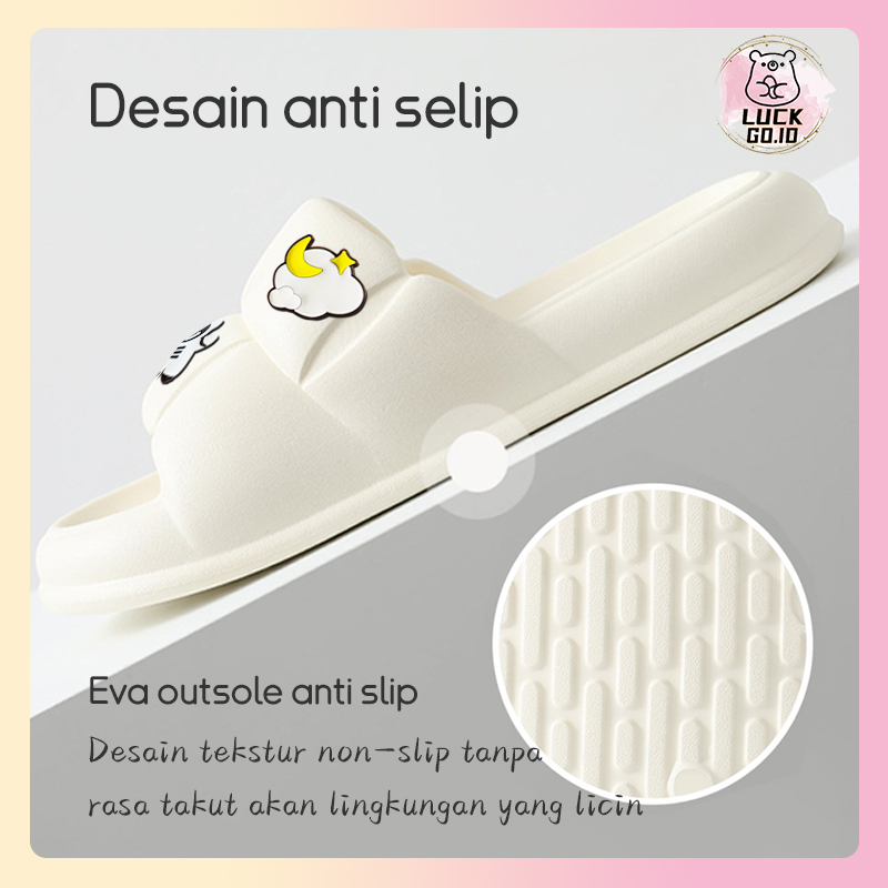 Sandal Jelly Wanita Import Sandal Terbaru 2022 Murah Soft Slippers Sandal Slop Elastic Empuk / Kamar Nyaman Tebal Rumah Anti Slip High Quality EVA