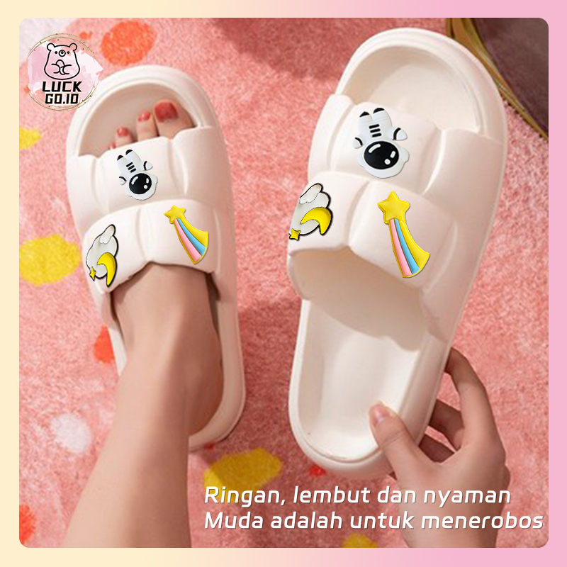 Sandal Jelly Wanita Import Sandal Terbaru 2022 Murah Soft Slippers Sandal Slop Elastic Empuk / Kamar Nyaman Tebal Rumah Anti Slip High Quality EVA