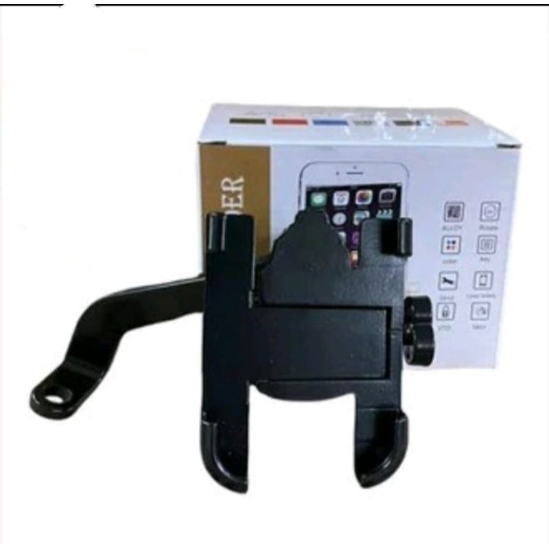 Holder Hp Full Besi Holder Hp Motor Spion Phone Kualitas Terbaik