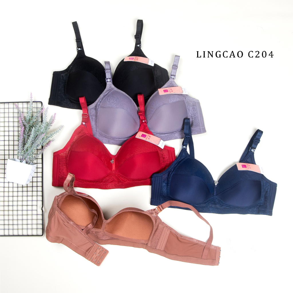 HW - Bra Bh Wanita Lingcao Original Busa Sedang Cup C Pakaian Dalam Wanita  Lingcao C204