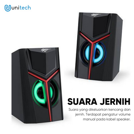 ITSTORE Speaker Active Unitech Speaker 2.0 untuk Komputer PC Laptop DX19 Portable