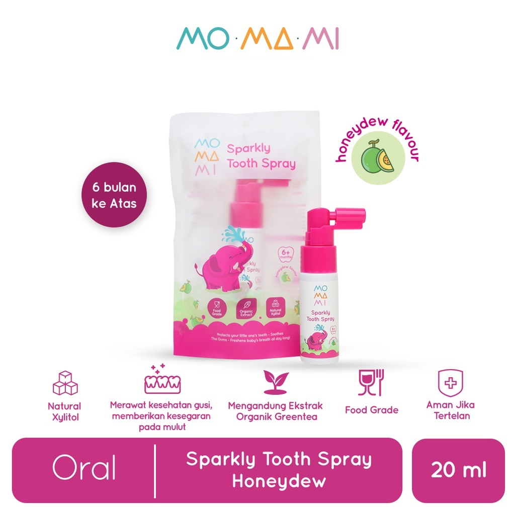 MOMAMI Sparkly Tooth Spray Perawatan Gigi Anak Organik 20 ml