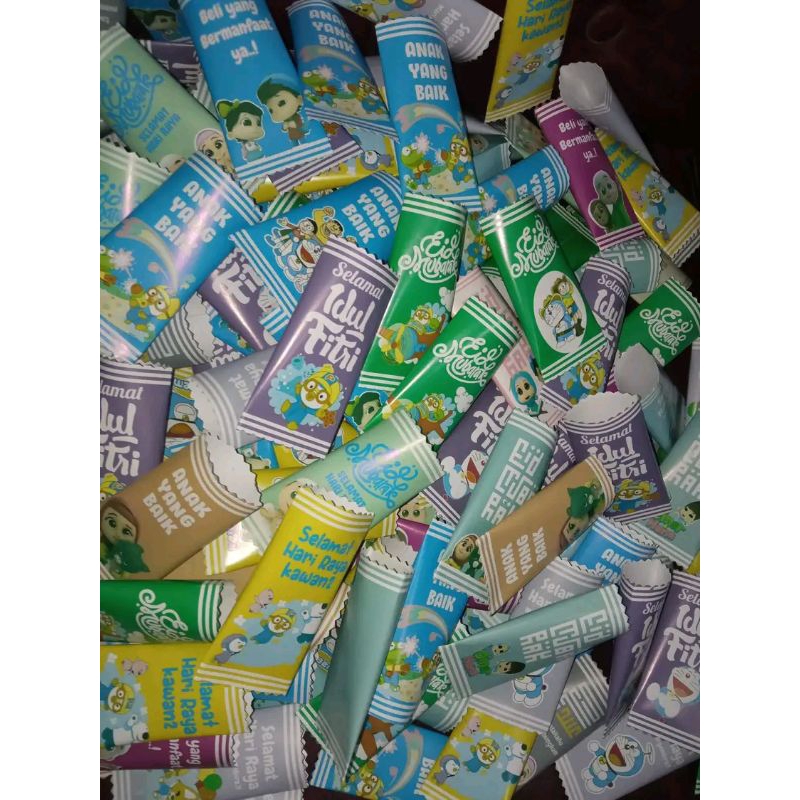 amplop lebaran motif permen isi 8 motif