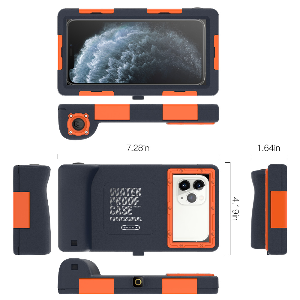Shellbox Waterproof Phone Case Drift Diving Swimming Deep Diving 15m Dry Universal Underwater Case Mobile