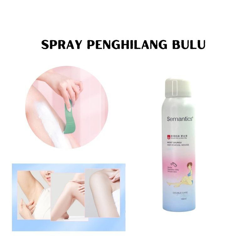 Spray Botol Penghilang Bulu Kaki Tangan Ketiak Hair Removal Foam Spray 150ml